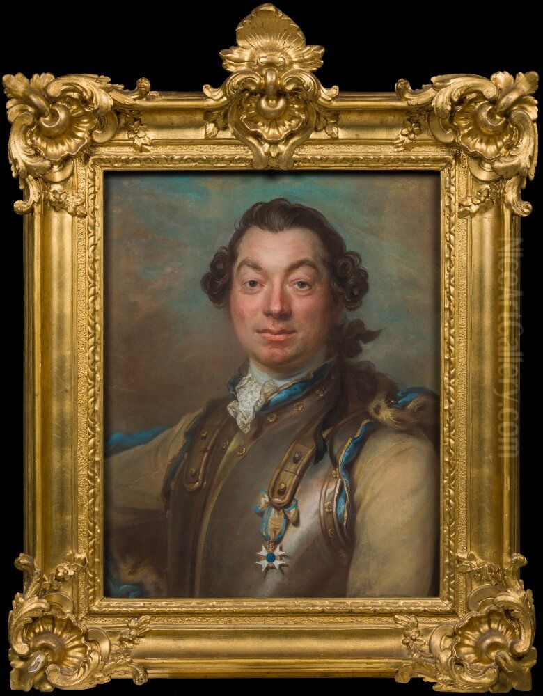 Kristian Joakim Klingspor, Major-General Oil Painting by Johan Fredrik Horling