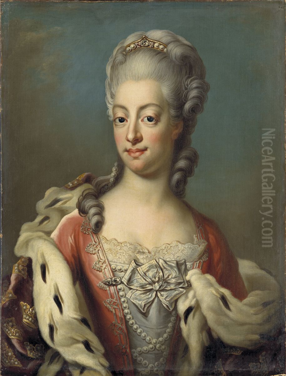 Sofia Magdalena, 1746-1813, Prinsessa av Danmark, drottning av Sverige Oil Painting by Jakob Bjorck