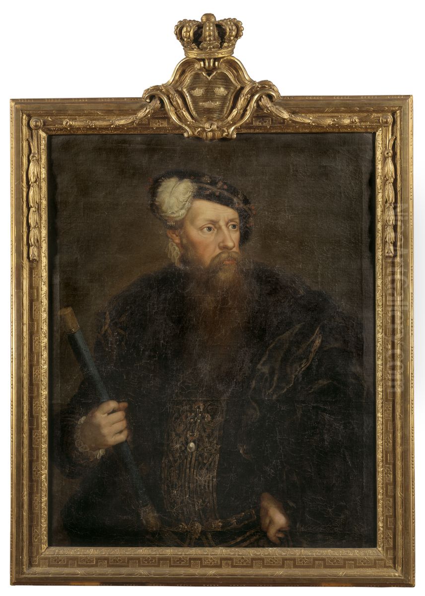 Gustav Vasa (1496-1560), kung av Sverige Oil Painting by Lorens Pasch the Younger
