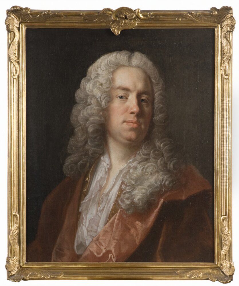 Erik Wrangel af Lindeberg (1686-1765), friherre, riksrad Oil Painting by Johan Henrik Scheffel