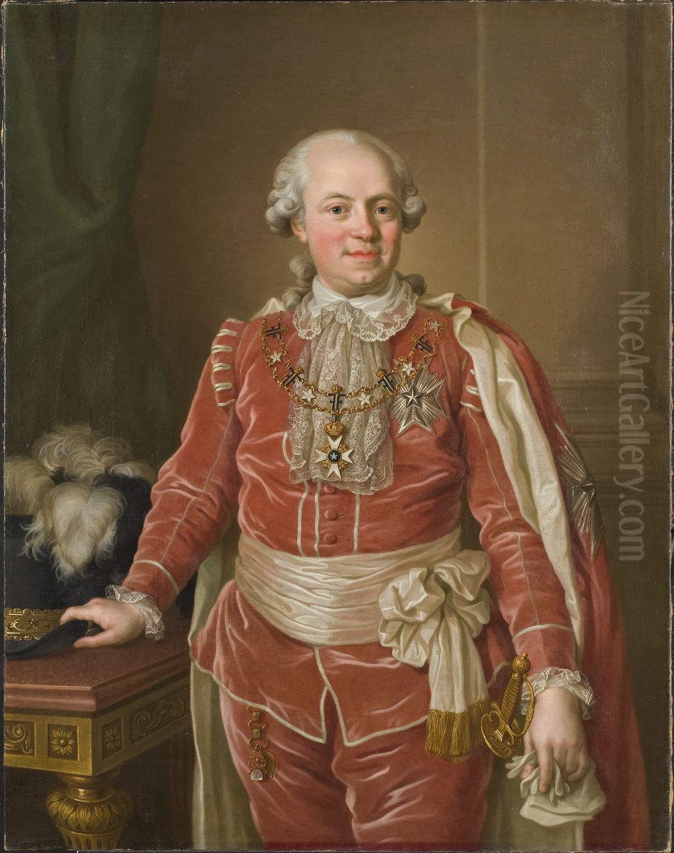 Samuel af Ugglas (1750-1812), greve, landshovding, overstathallare, kammarkollegiepresident, en av rikets herrar Oil Painting by Ulrika Pasch