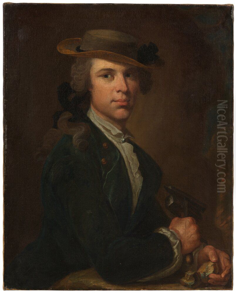 Daniel Tilas (1712-1772), friherre, mineralog Oil Painting by Olof Arenius