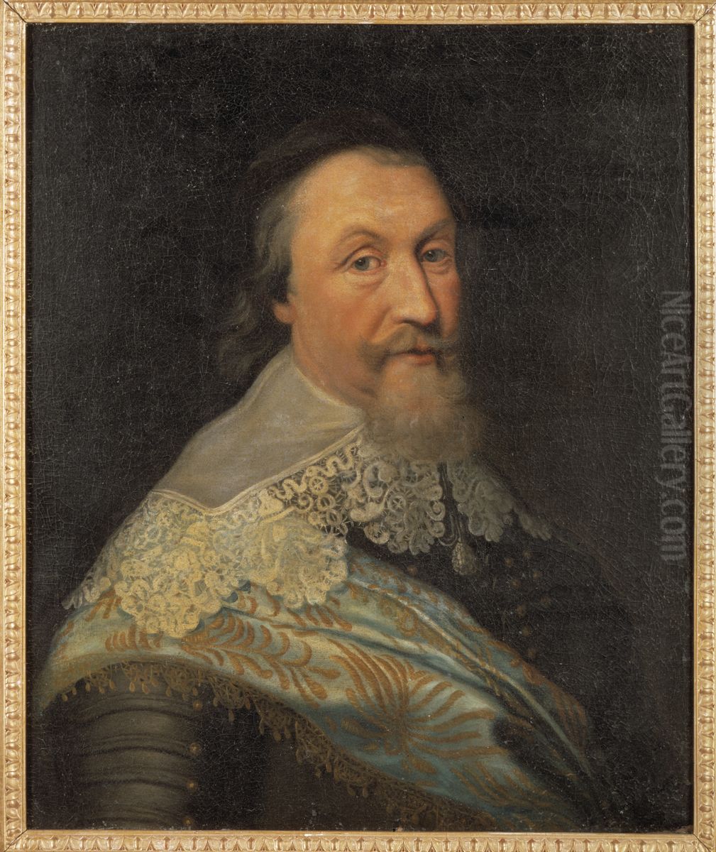 Axel Oxenstierna af Sodermore (1583-1654), Count and Oil Painting by Michiel Jansz. van Mierevelt