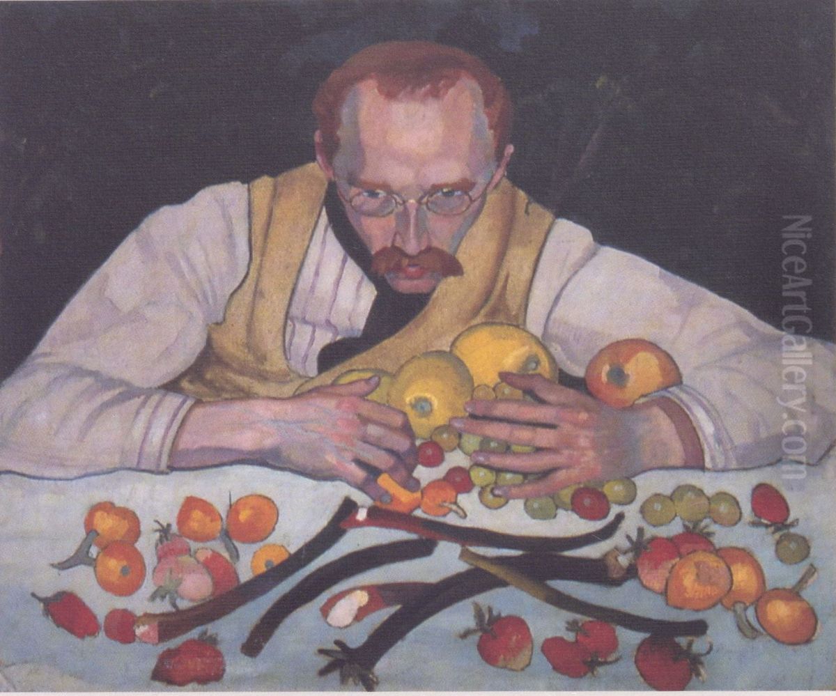 Portret Doktora Ignacego Wasserberga Oil Painting by Stanislaw Ignacy Witkiewicz (Witkacy)