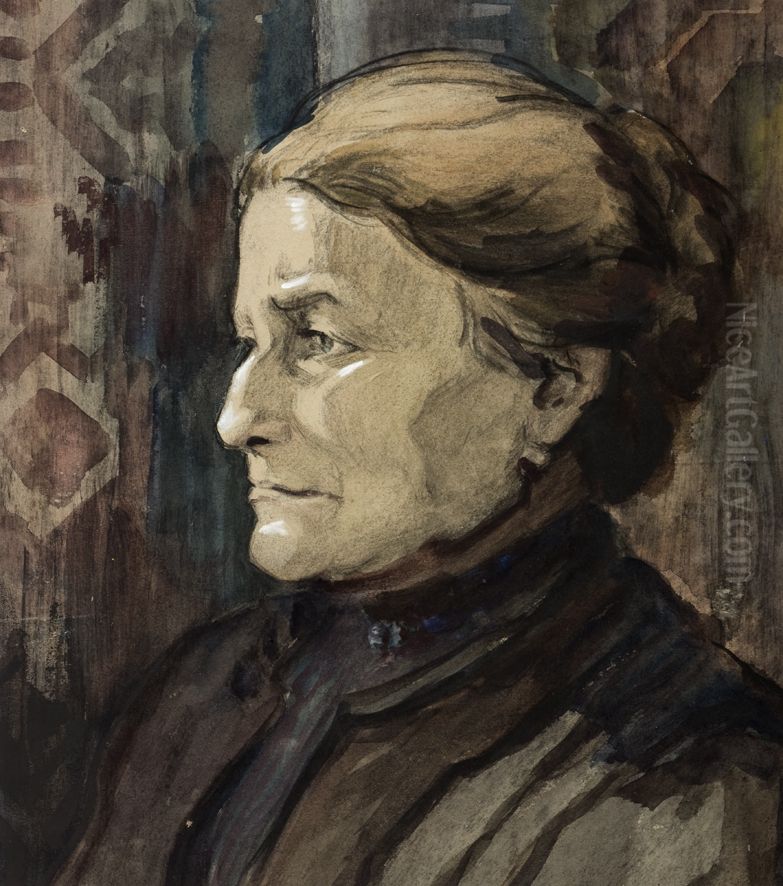 Een oude vrouw Oil Painting by Alida Jantina Pott