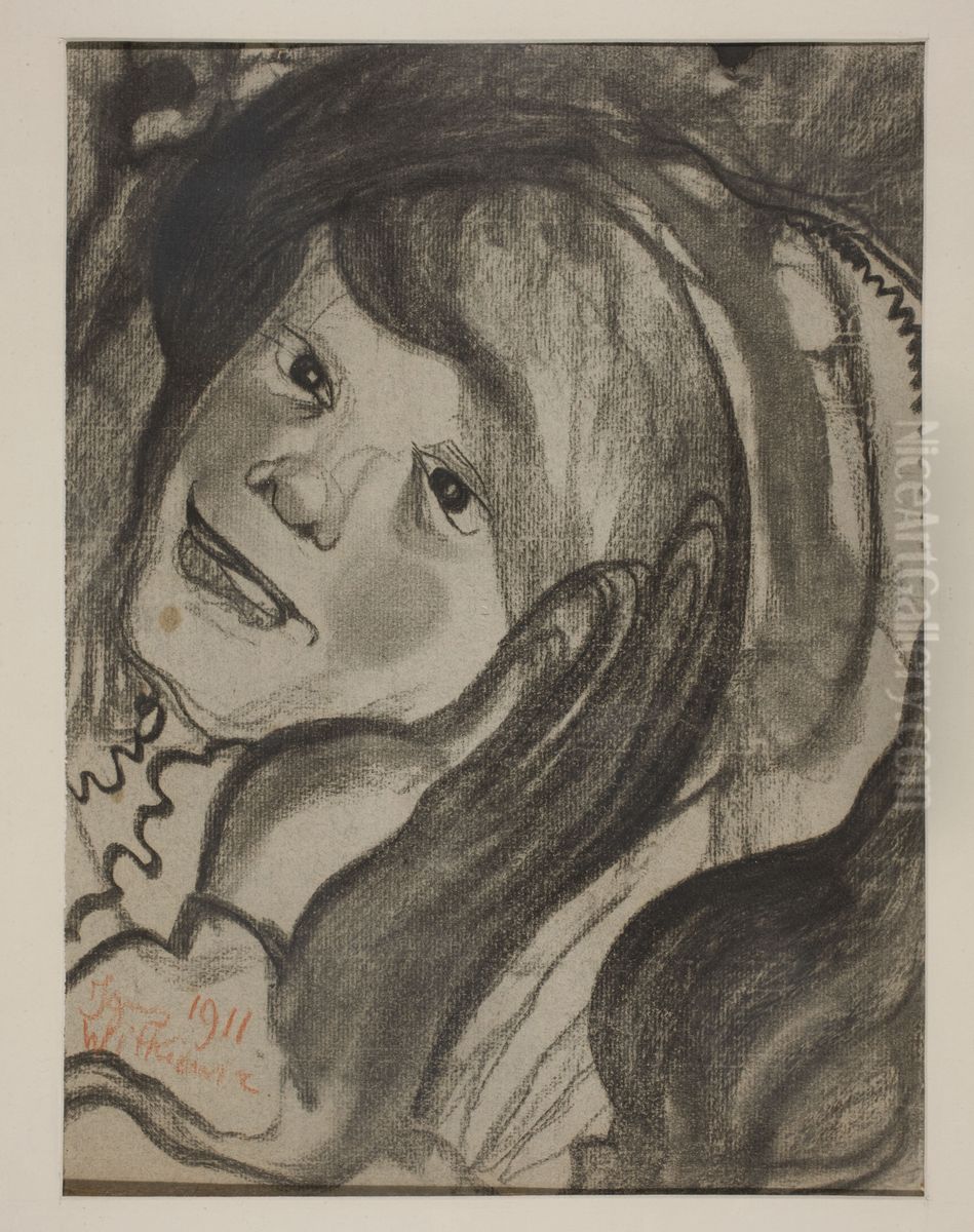 Portrait of Hanka Solska Oil Painting by Stanislaw Ignacy Witkiewicz (Witkacy)