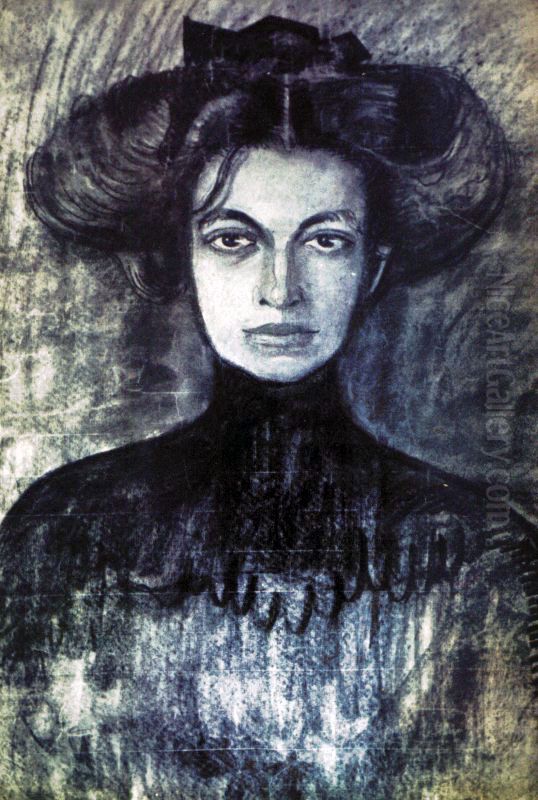 Portrait of Stefania Jaworska Oil Painting by Stanislaw Ignacy Witkiewicz (Witkacy)
