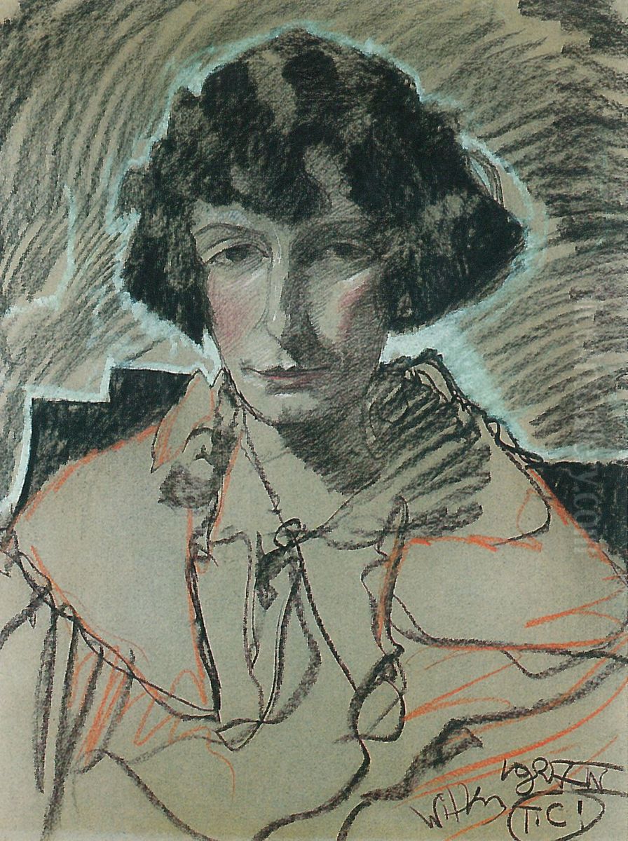 Portret Marii Nawrockiej Oil Painting by Stanislaw Ignacy Witkiewicz (Witkacy)