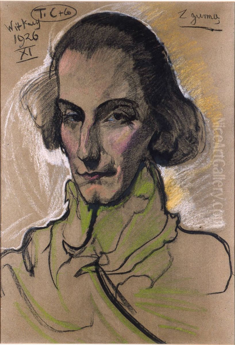 Portrait of Maria Nawrocka Oil Painting by Stanislaw Ignacy Witkiewicz (Witkacy)