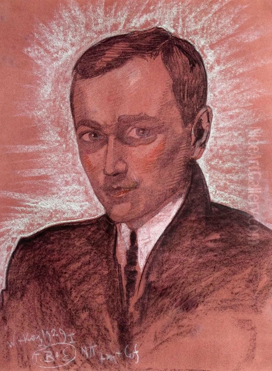 Portret Jana Leszczynskiego Oil Painting by Stanislaw Ignacy Witkiewicz (Witkacy)