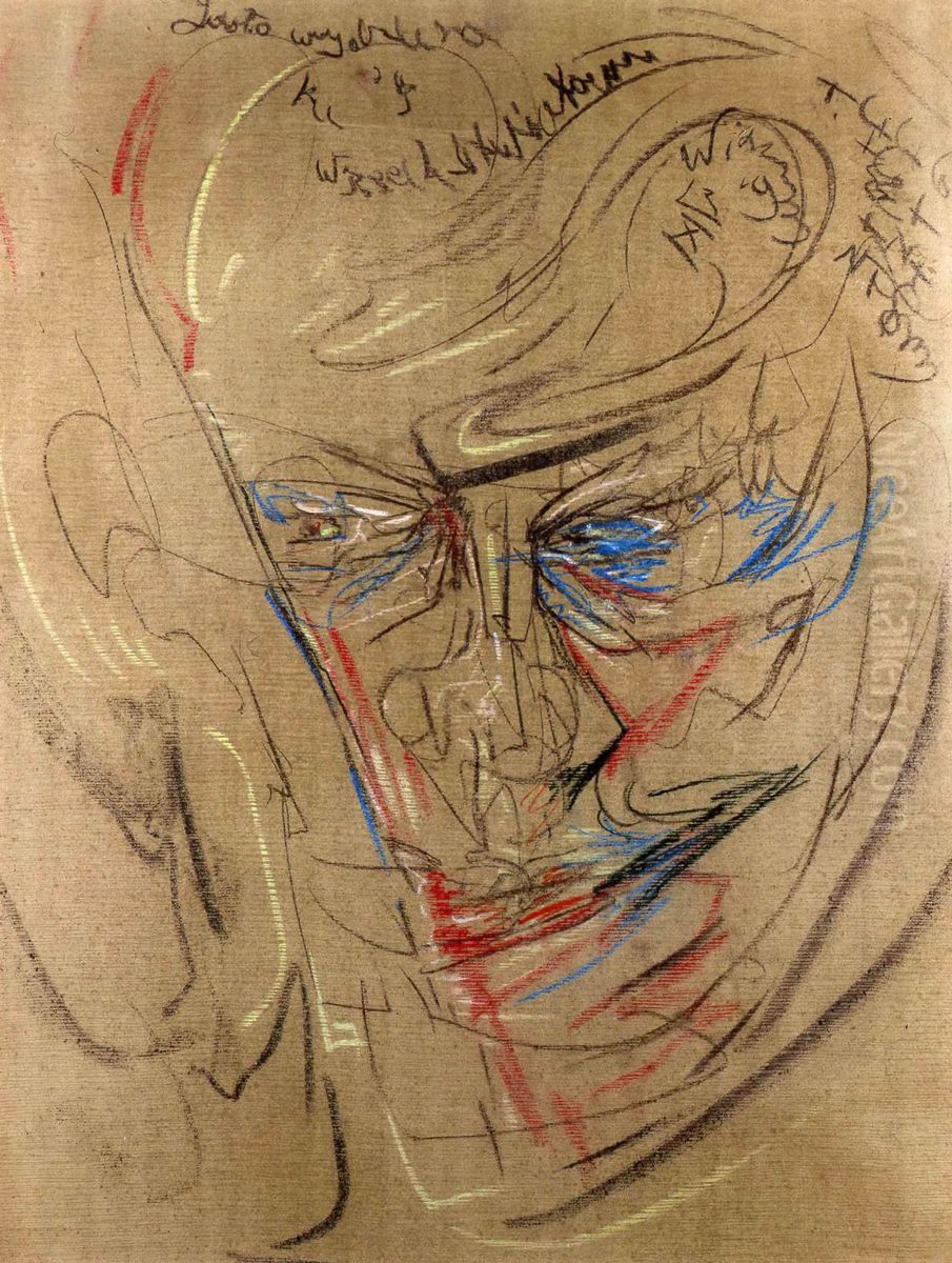 Portrait of Jan Leszczynski Oil Painting by Stanislaw Ignacy Witkiewicz (Witkacy)