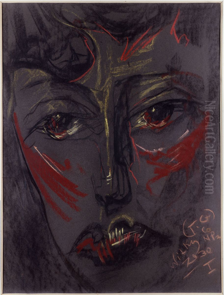 Portret Neny Stachurskiej Oil Painting by Stanislaw Ignacy Witkiewicz (Witkacy)