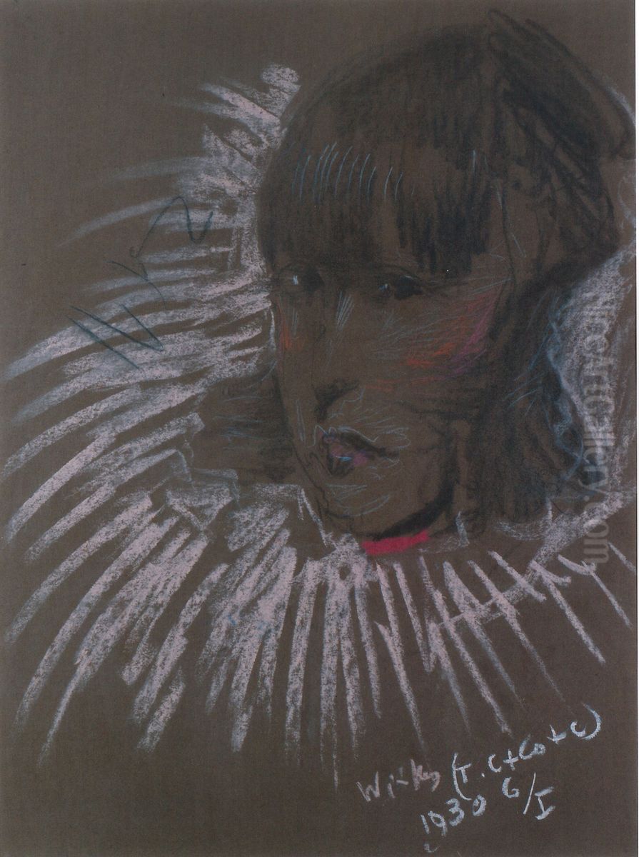 Portrait of Kazimiera Alberti Oil Painting by Stanislaw Ignacy Witkiewicz (Witkacy)