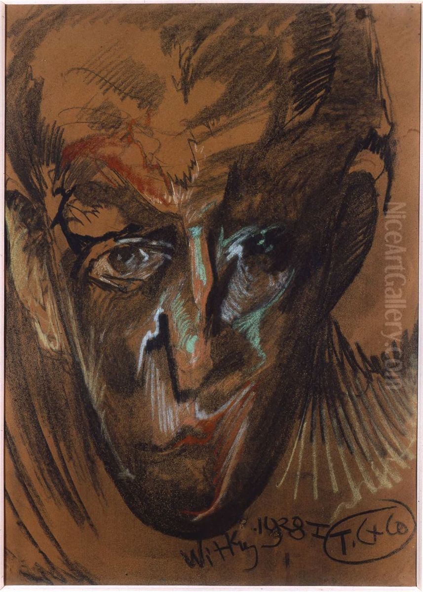 Portret ksiedza Jana Humpoli Oil Painting by Stanislaw Ignacy Witkiewicz (Witkacy)