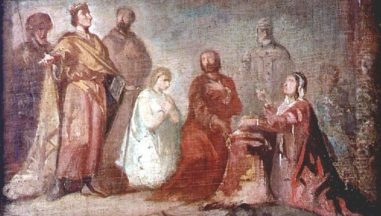 Boceto para La coronacion de San Fernando Oil Painting by Jose Gutierrez de la Vega