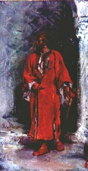 Moro rico Oil Painting by Ricardo Villodas Y De La Torre