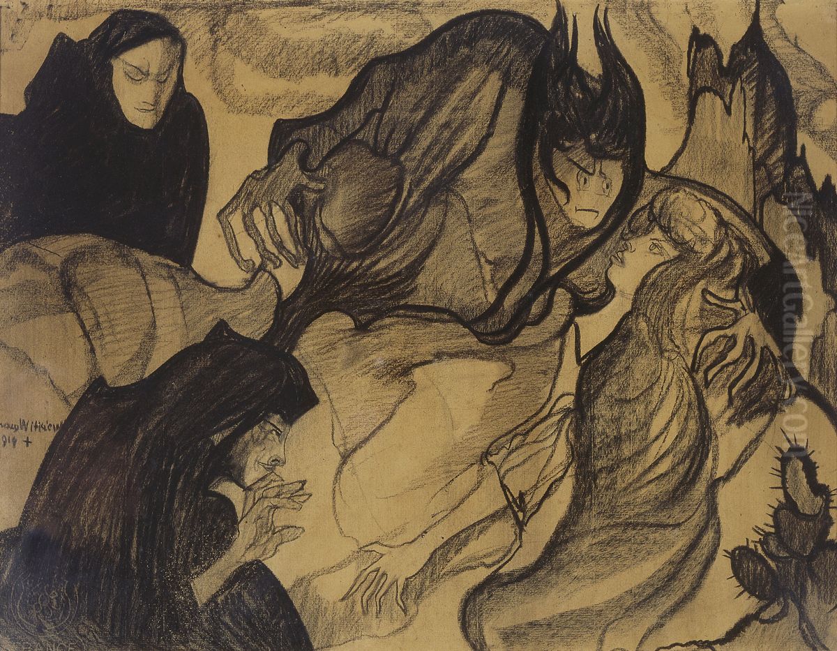 Symbolic composition Oil Painting by Stanislaw Ignacy Witkiewicz (Witkacy)