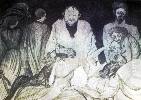 Konanie Oil Painting by Stanislaw Ignacy Witkiewicz (Witkacy)