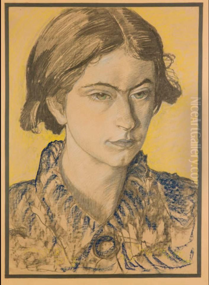 Portrait of Zofia Glogowska Oil Painting by Stanislaw Ignacy Witkiewicz (Witkacy)