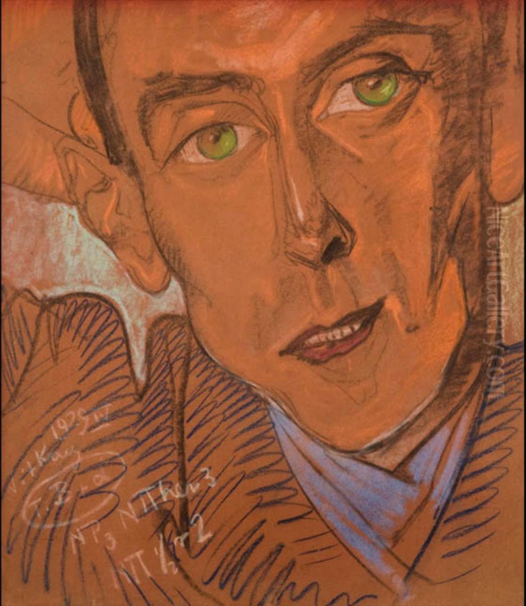 Portrait of Anastazy Gilczewski Oil Painting by Stanislaw Ignacy Witkiewicz (Witkacy)