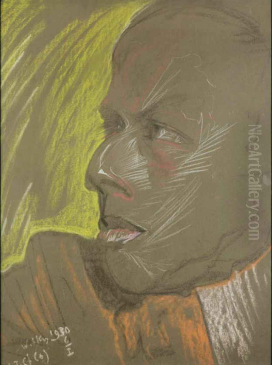 Portret Michala Choromanskiego Oil Painting by Stanislaw Ignacy Witkiewicz (Witkacy)