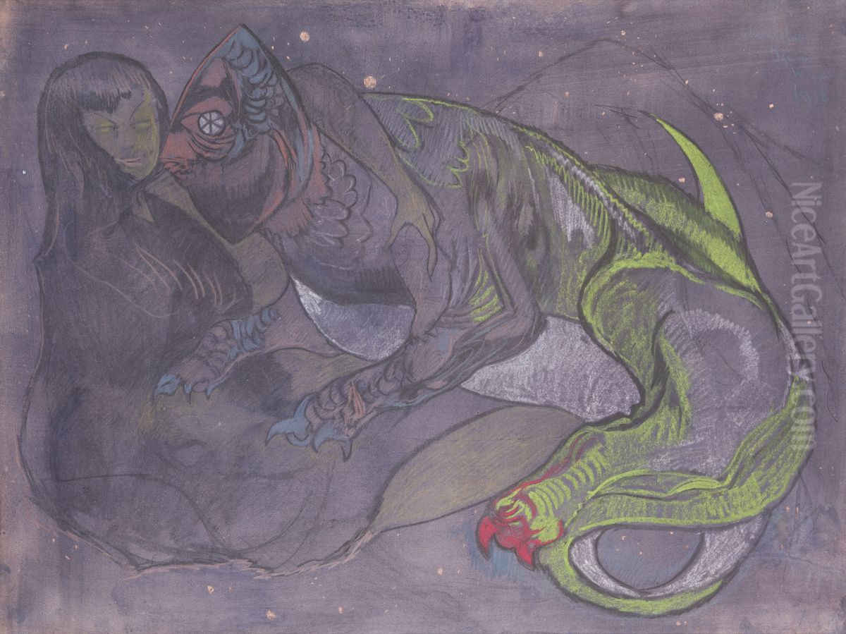 Chameleo Oil Painting by Stanislaw Ignacy Witkiewicz (Witkacy)