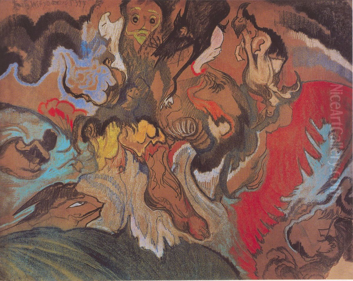 Fantastic vision Oil Painting by Stanislaw Ignacy Witkiewicz (Witkacy)