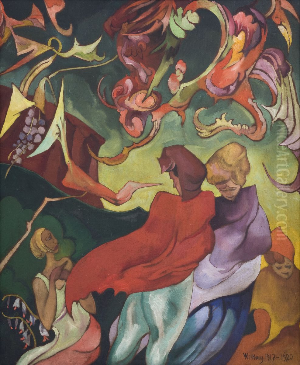 Composition with female figures Oil Painting by Stanislaw Ignacy Witkiewicz (Witkacy)