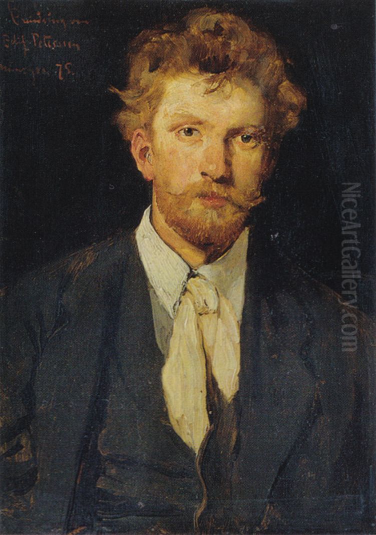 Portrait of the Danish painter Peder Severin Kroyer. Oil Painting by Eilif Peterssen