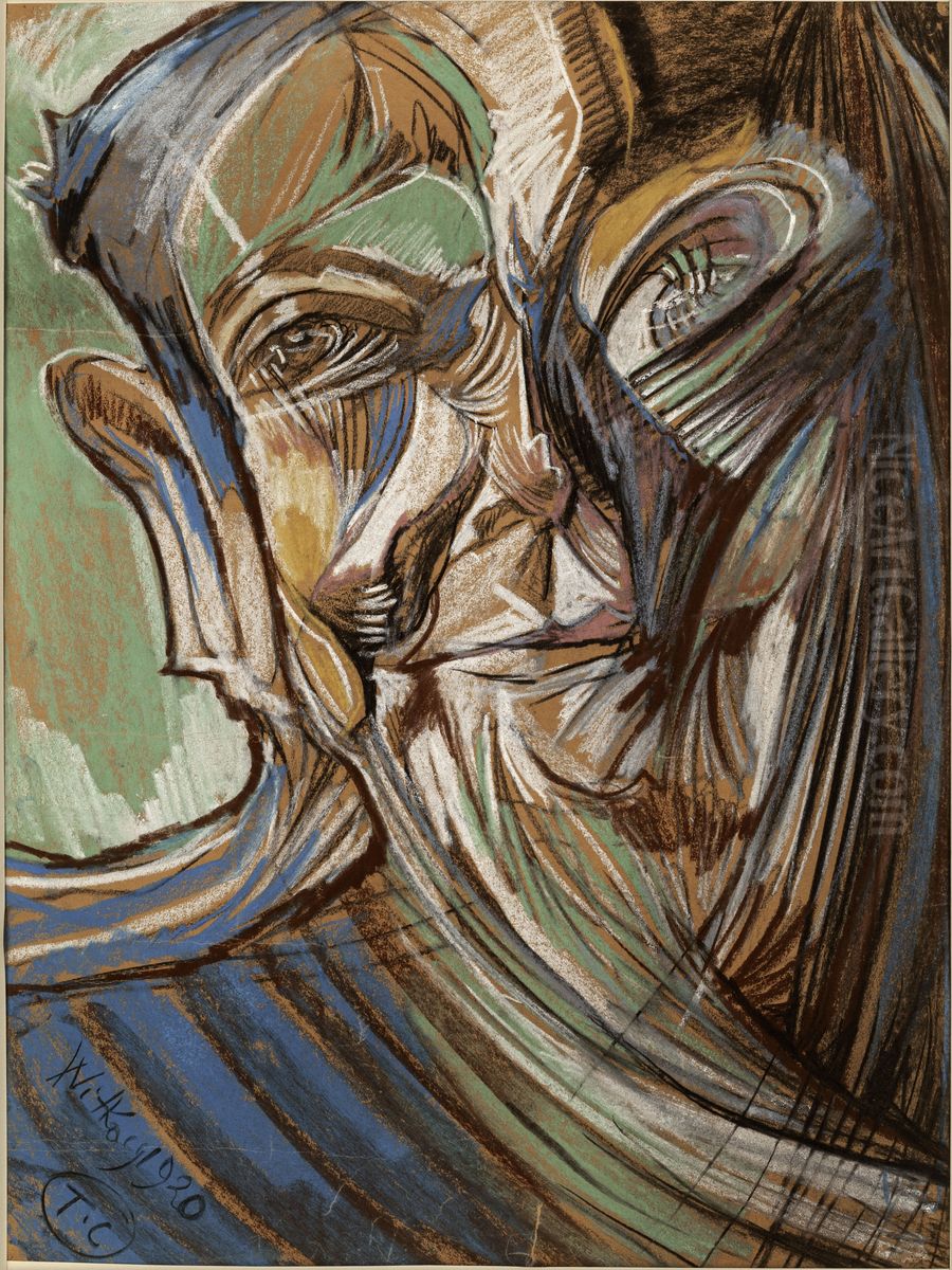 Portrait of Teofil Trzcinski (III) Oil Painting by Stanislaw Ignacy Witkiewicz (Witkacy)