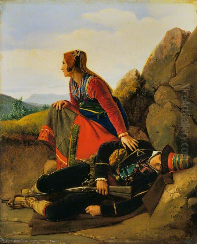 The Brigand Asleep Oil Painting by Leopold Robert