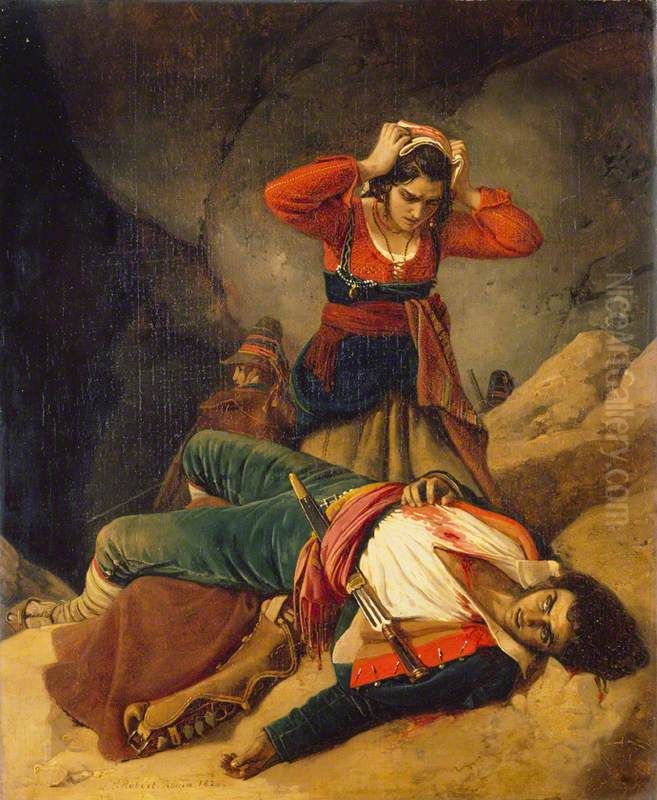 The Death of the Brigand Oil Painting by Leopold Robert
