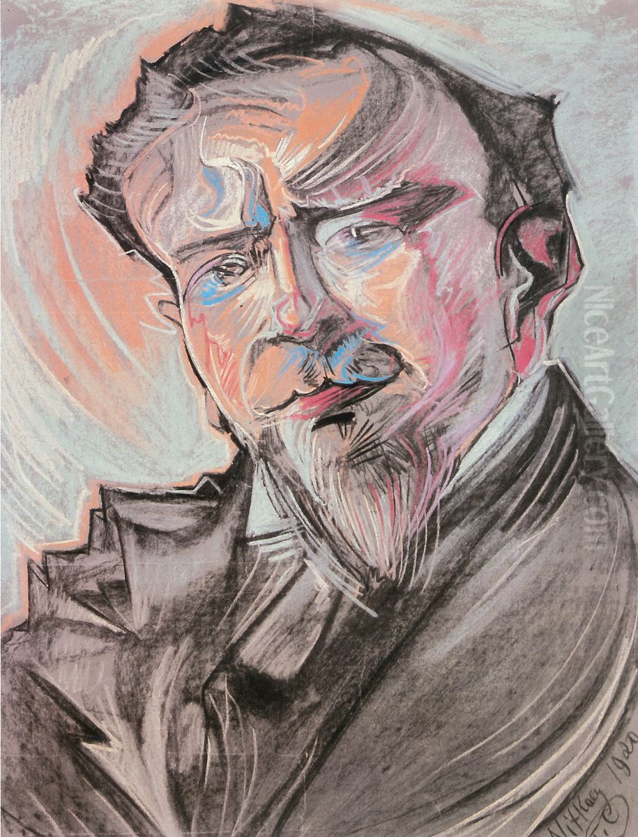 Portrait of Teofil Trzcinski (II) Oil Painting by Stanislaw Ignacy Witkiewicz (Witkacy)