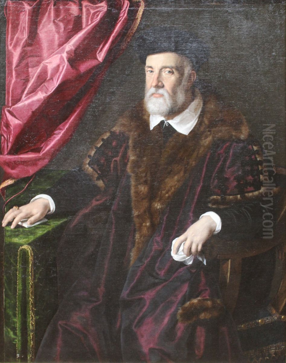 Portrait of a men Oil Painting by Scipione Pulzone