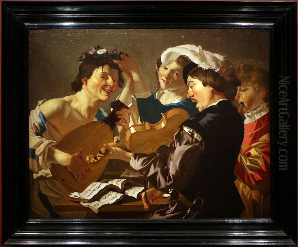 concert Oil Painting by Dirck Van Baburen