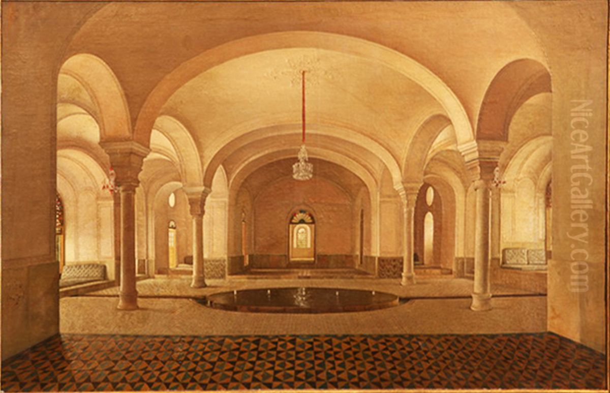 hwdkhanh kakh sahbqranyh Oil Painting by Kamal-ol-molk