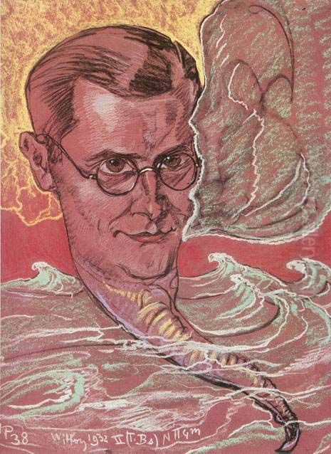 Portrait of Tadeusz Kudlinski Oil Painting by Stanislaw Ignacy Witkiewicz (Witkacy)