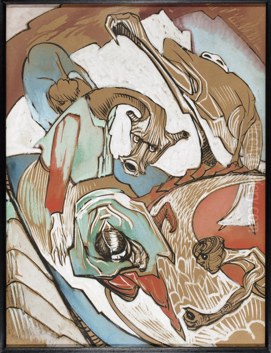 Kompozycja fantastyczna Oil Painting by Stanislaw Ignacy Witkiewicz (Witkacy)