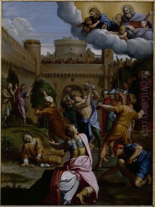 The lapidation of Saint Stephen Oil Painting by Domenico Zampieri (Domenichino)
