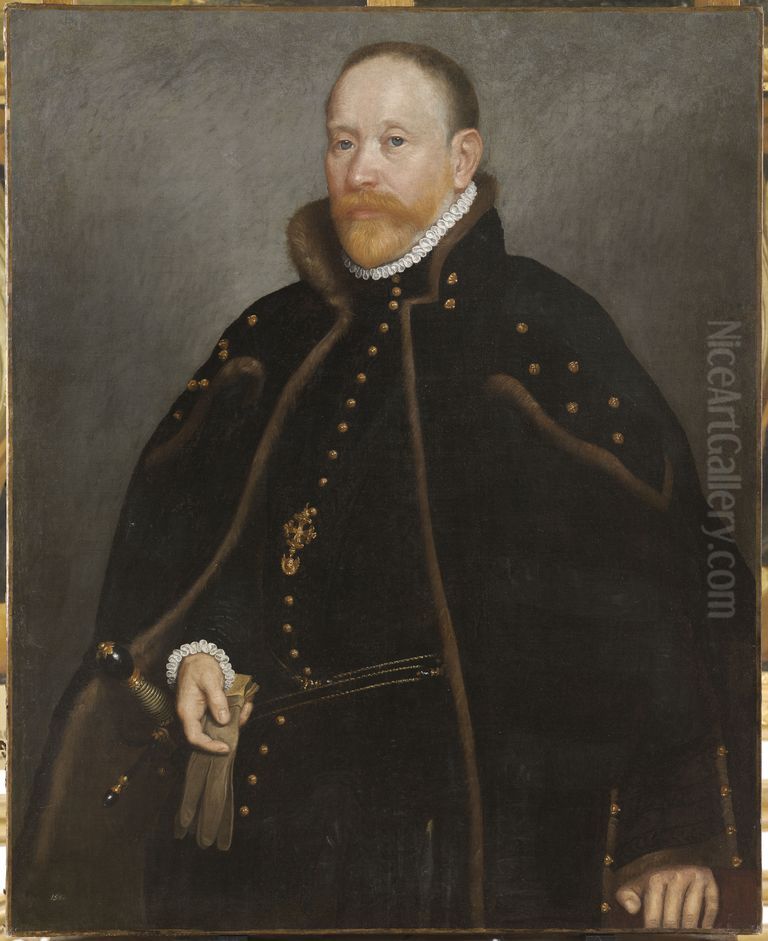Portrait de Bonifacio Agliardi Oil Painting by Giovanni Battista Moroni