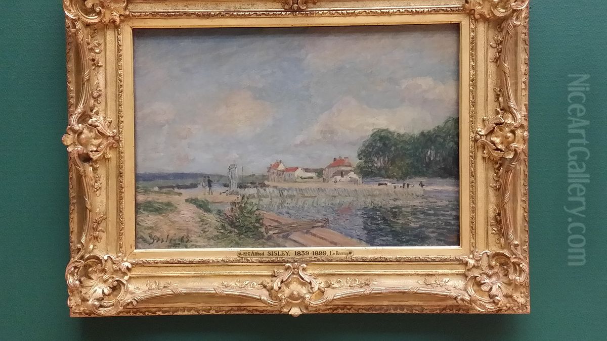 le Barrage Oil Painting by Alfred Sisley