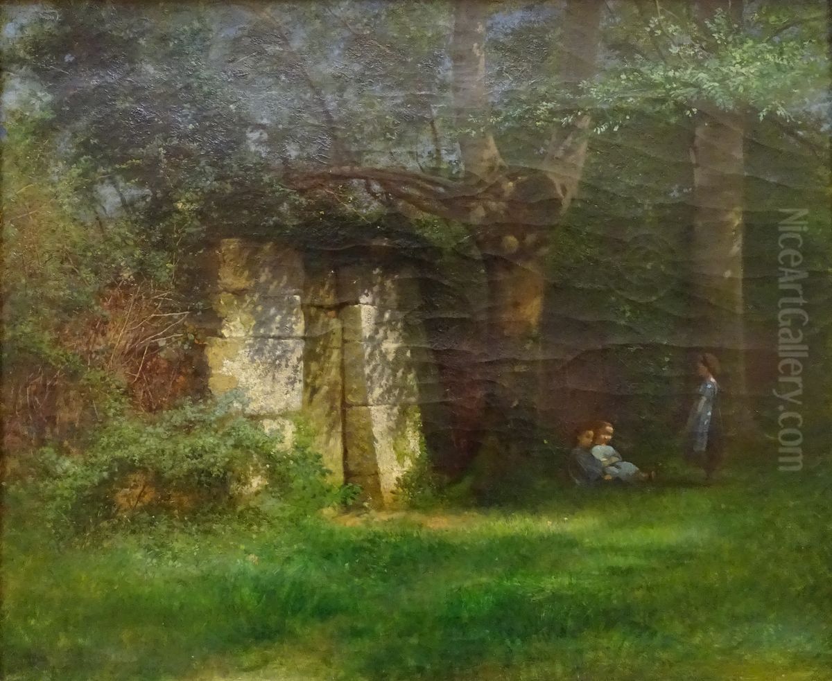Vieille porte a Sassenage Oil Painting by Diodore Rahoult