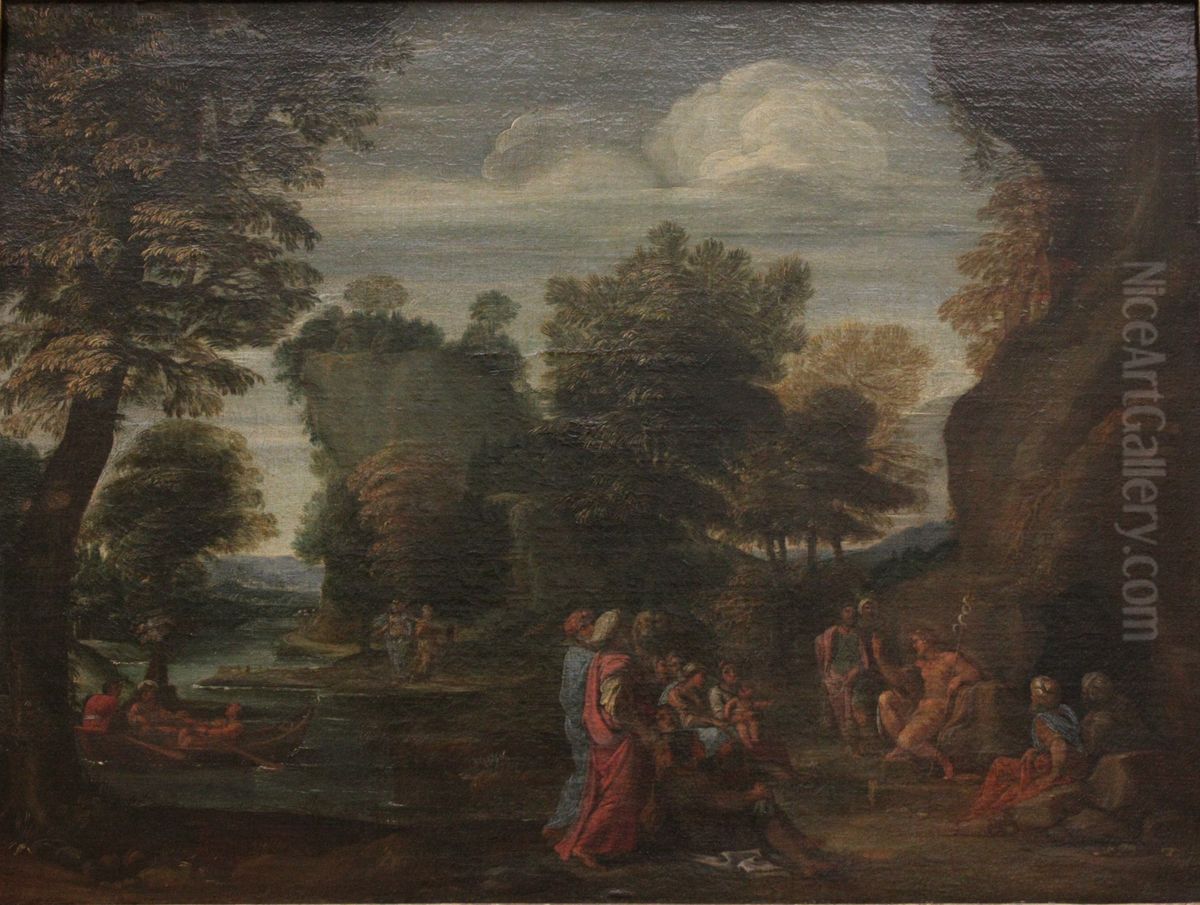 Predication de Saint Jean-Baptiste Oil Painting by Annibale Carracci