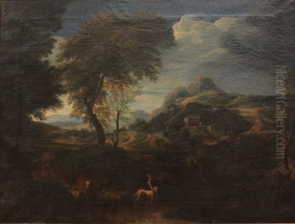 Paysage italien Oil Painting by Carlo Antonio Tavella, Il Solfarola