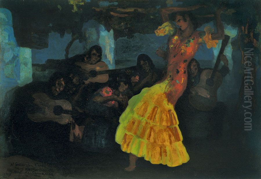 Baile Gitano Oil Painting by Hermenegildo Anglada Camarasa