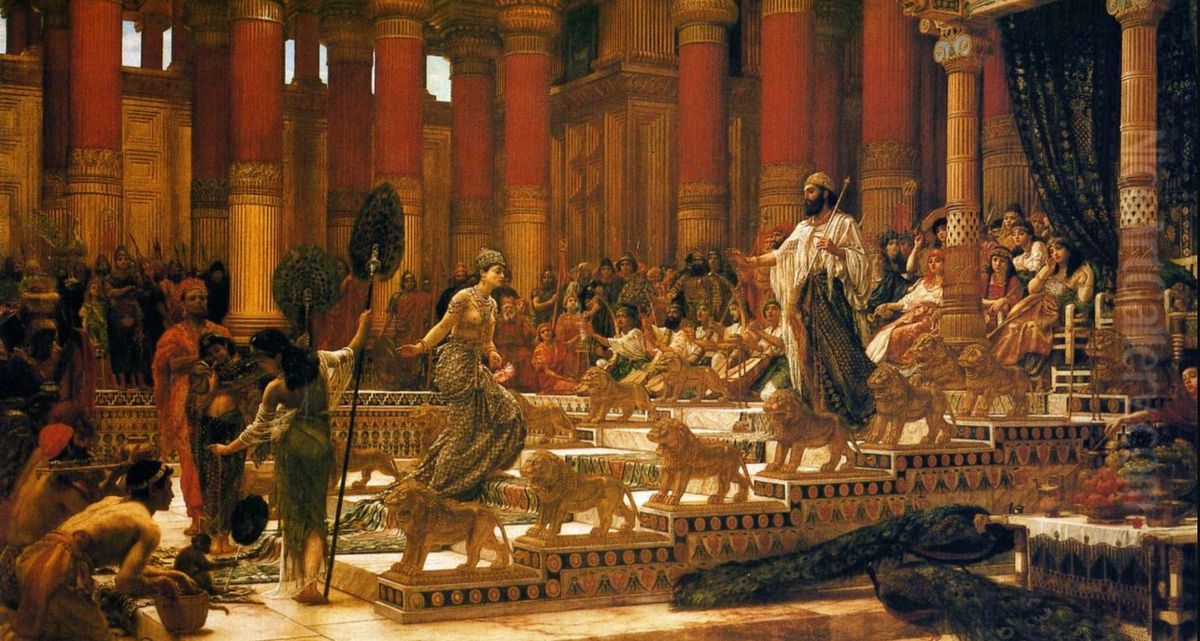 The Visit of the Queen of Sheba to King Solomon Oil Painting by Edward Poynter