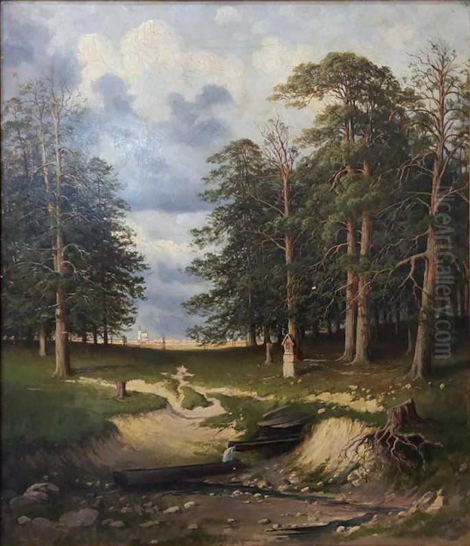 Holy spring Oil Painting by Ivan Shishkin