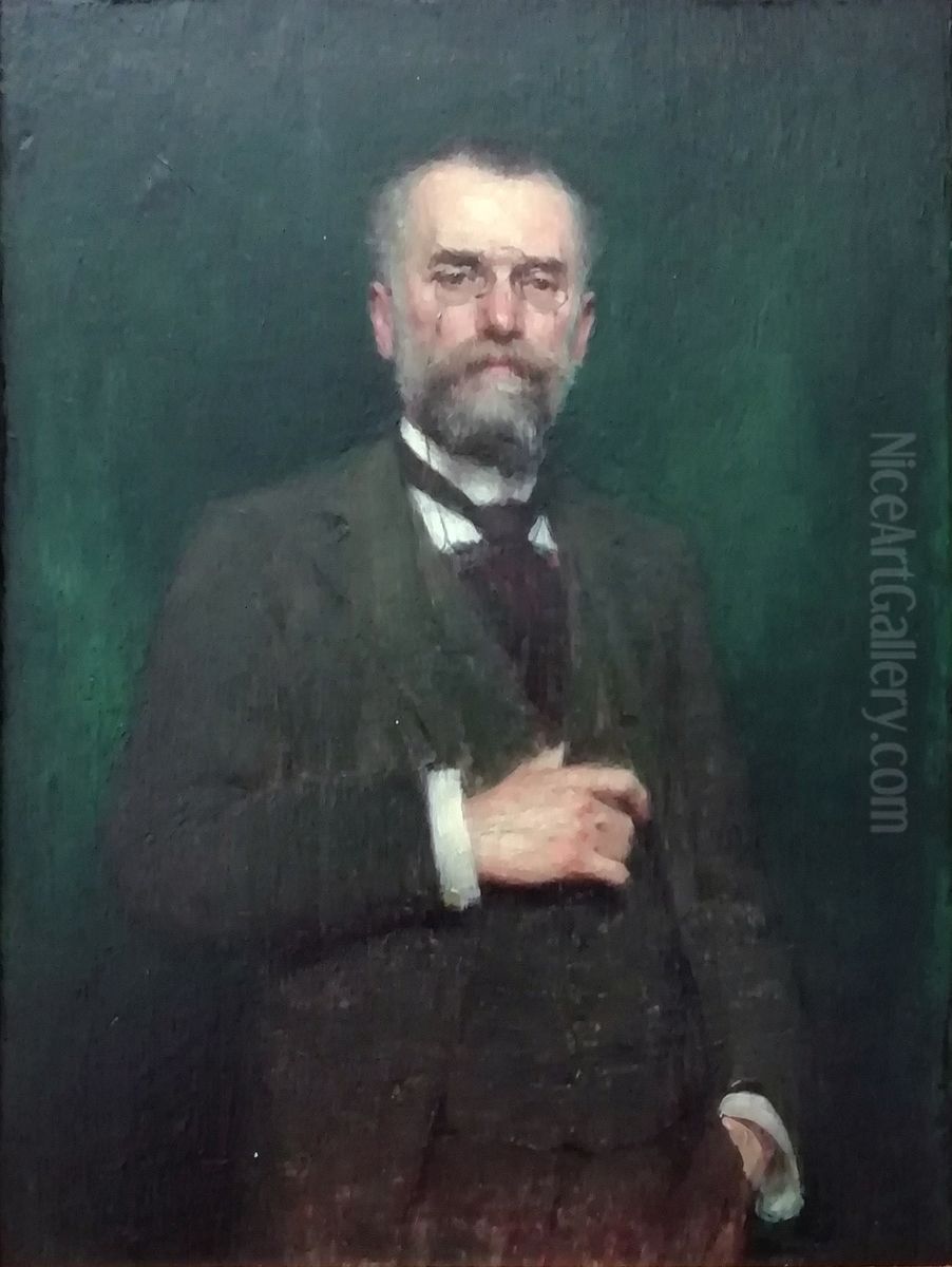 Portrait de Jules Bernard Oil Painting by Jean Celestin Tancrede Bastet