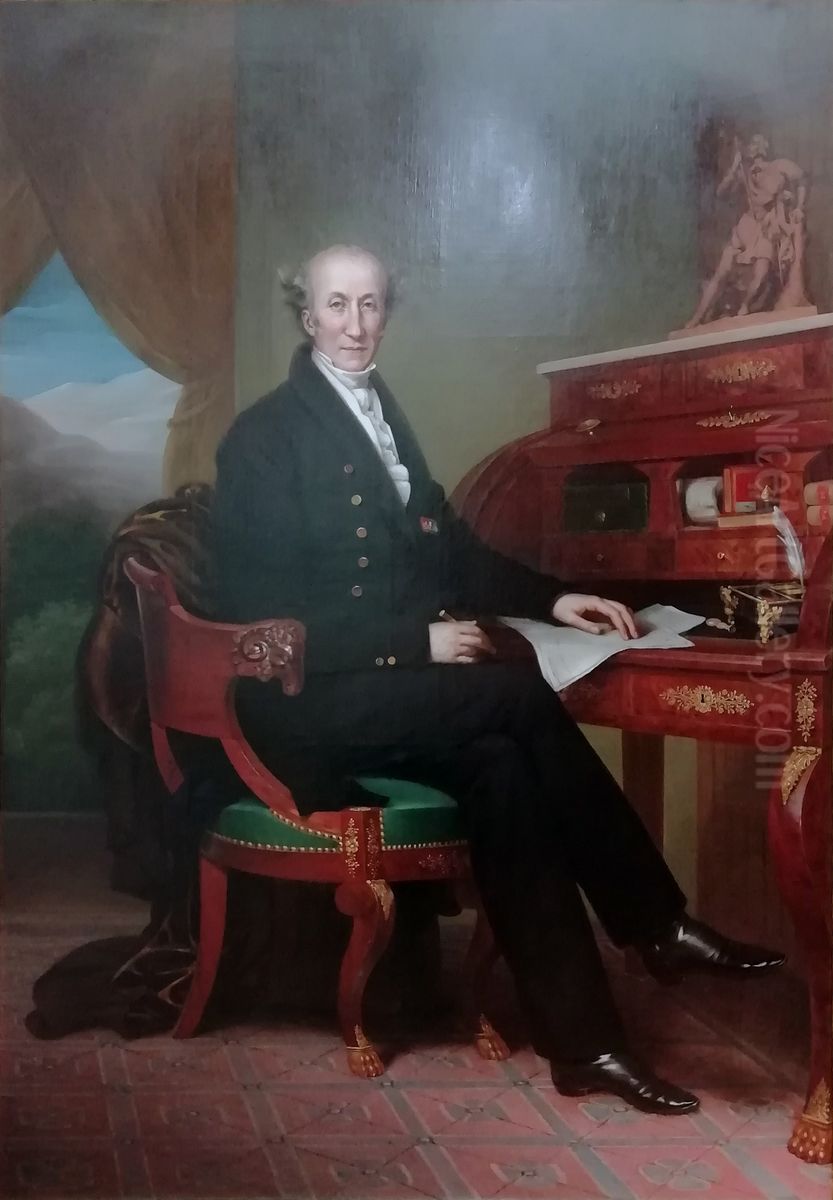 Portrait de Charles Planelli de Lavalette Oil Painting by Eugenie du Colombier
