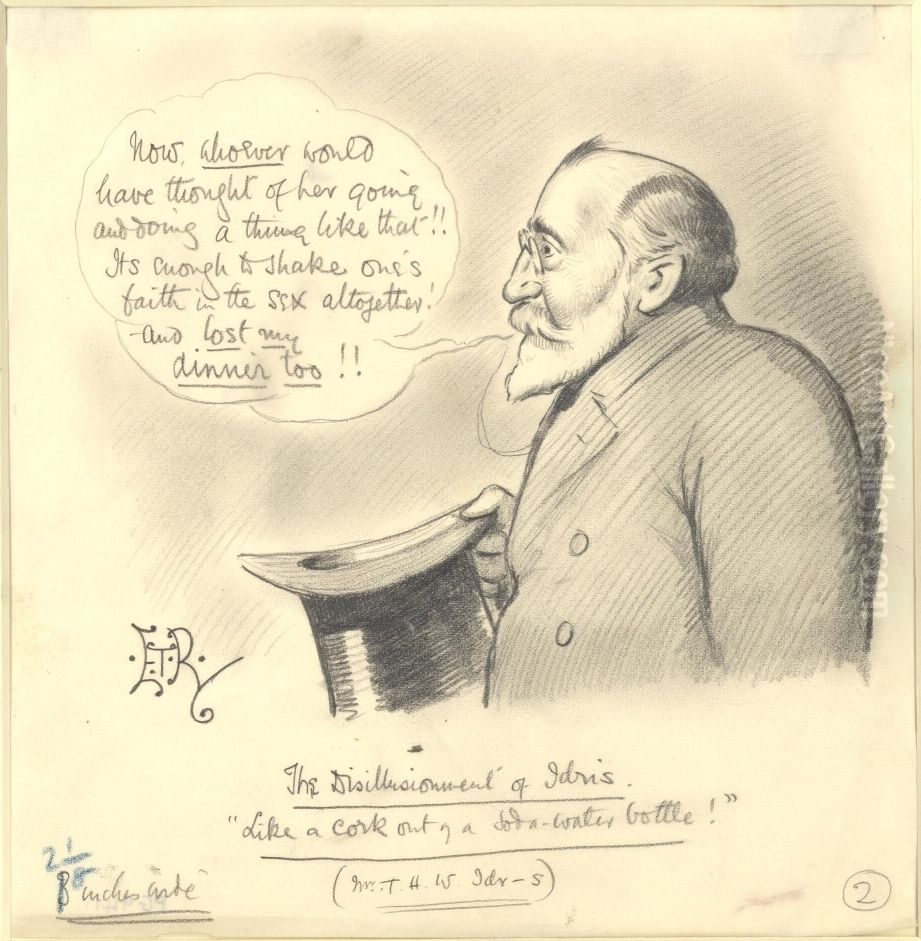 The disillusionment of Idris like a cork out of a soda-water bottle! Oil Painting by Edward Tennyson Reed